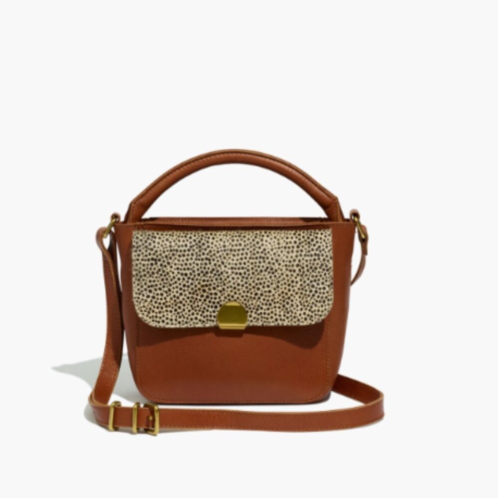 The Mini Abroad Crossbody Bag: Spotted Calf Hair Edition
